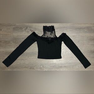 Dolls Kill / Widow Intense Stares Long Sleeve Top Size XS